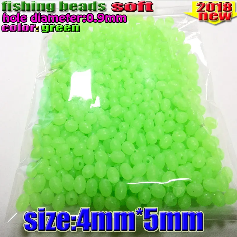 Fishing lures fishing accessories fihsing plastic luminous fishing beads glow in the dark 2*3 3*4----12*16mm more size choose