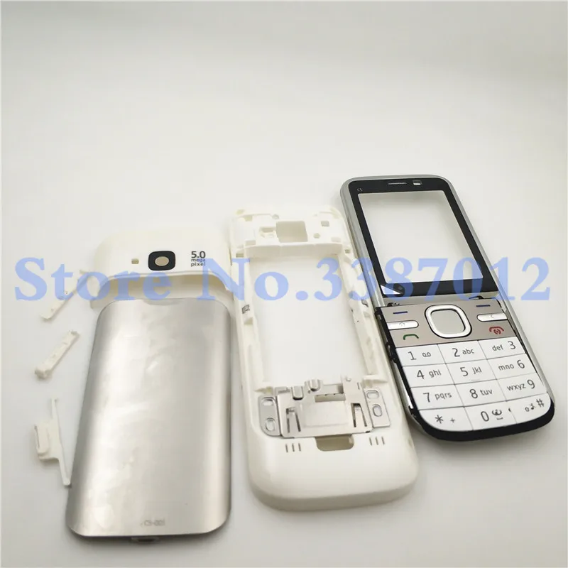 Хороший для Nokia C5 C5-00 корпус крышка дверная рама+ задняя крышка батареи+ клавиатура+ логотип запасные части