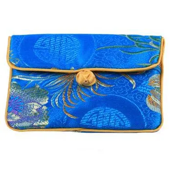 

5 pc 11.5x8.5 cm Silk Fabric jewelry Purse Zipper Vintage decorating Bags China knot Jewelry traditional package