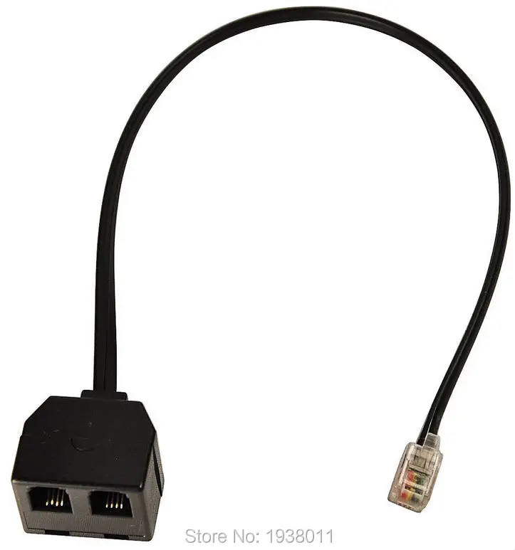 Telephone Training Adapter Y Splitter for Corded Handset 4P4C RJ9/RJ10