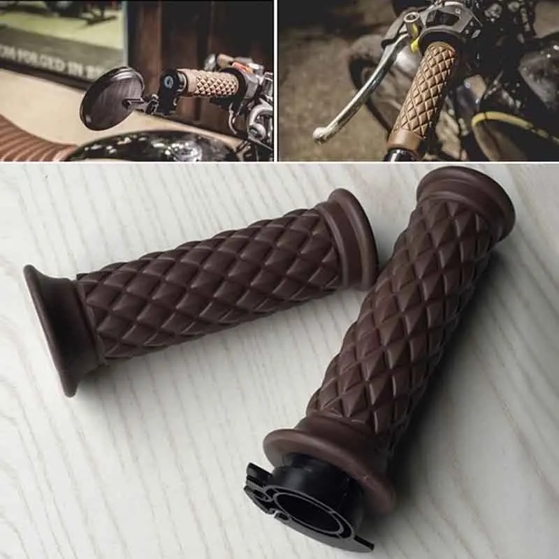 Buy 7/8" Comfort Motorcycle Hand Grips Cool Brown