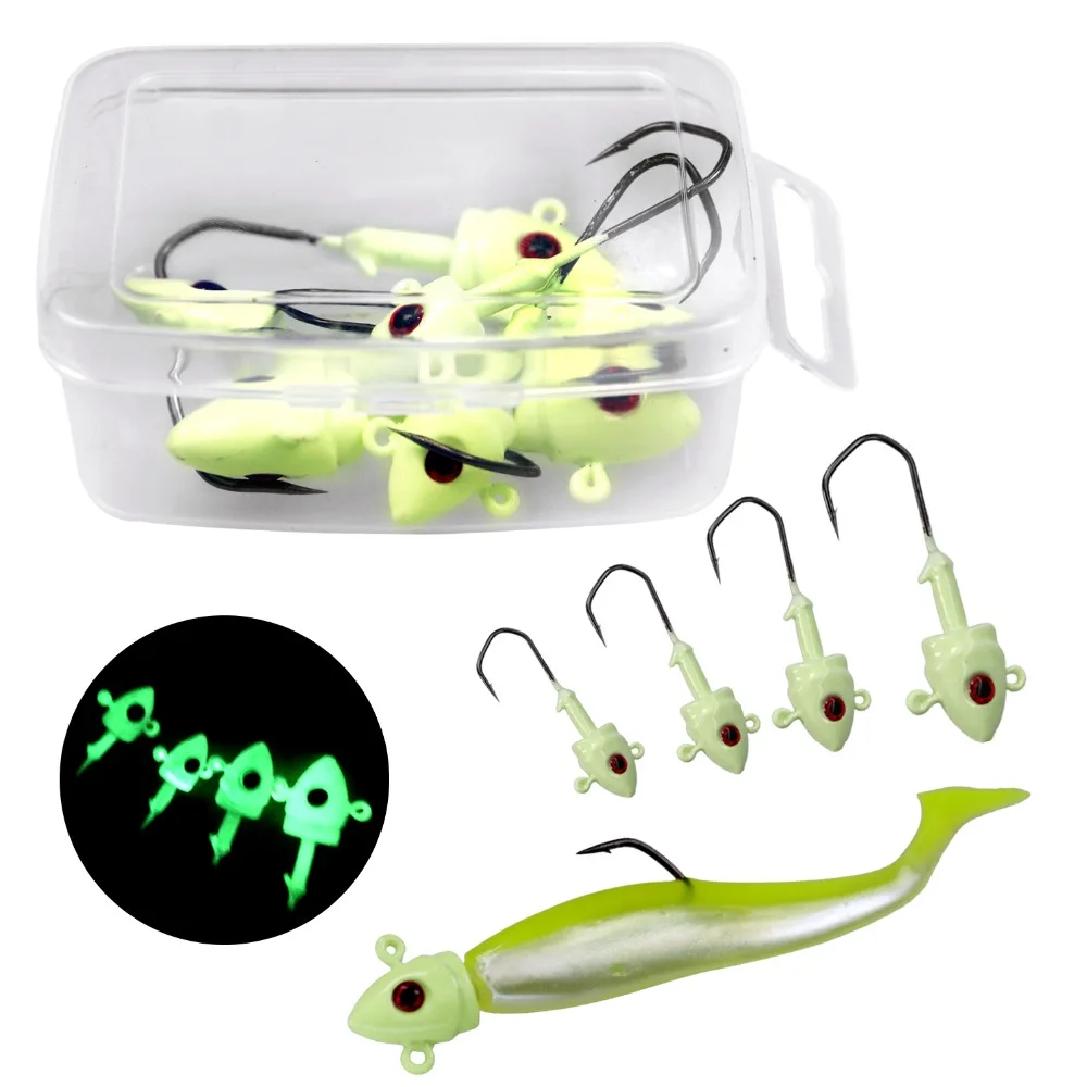 Buy 10Pcs 7g 10g 14g 20g Lead Jig Heads Fishing Hook