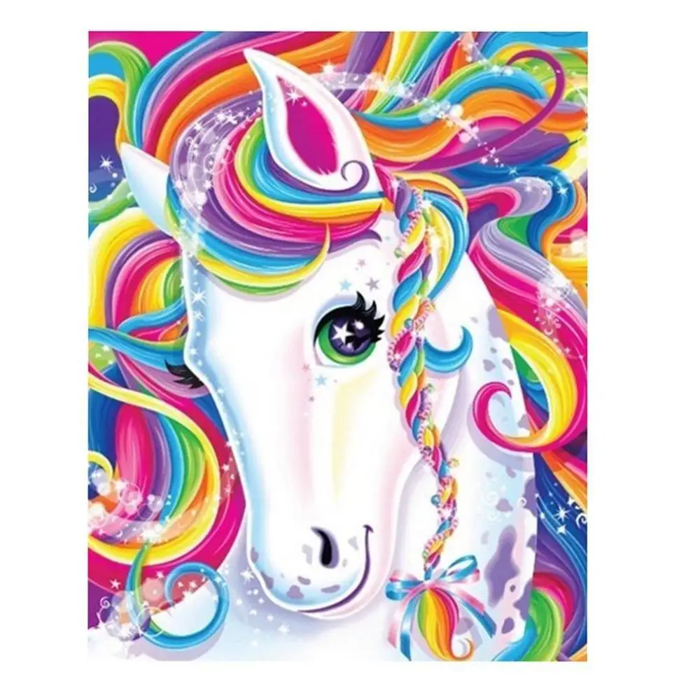 

5D DIY Diamond Painting Cross Stitch Full Rond Drill Cartoon Rainbow Unicorn Mosaic Diamond Embroidery paints With Diamond Hot