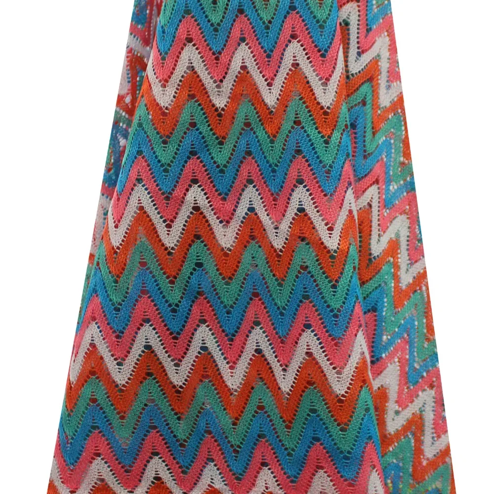 

YACKALASI Zig Zag Knitting Lace Fabrics 1 Yard For Dress Wave Striped Crochet Mesh Fabrics Diy Garment 150CM Wide
