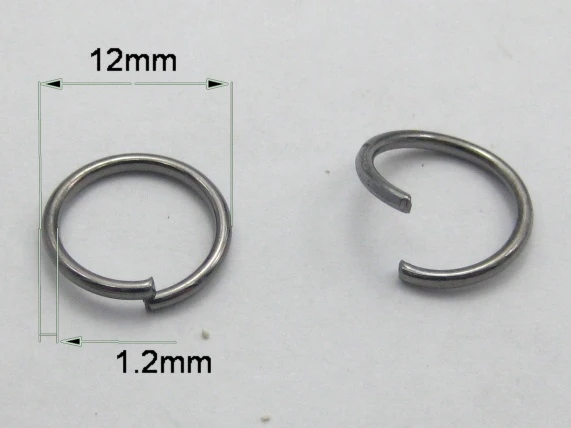 12mm Thick Jump Rings (1.2mm) - Black Plated - The Bead Shop