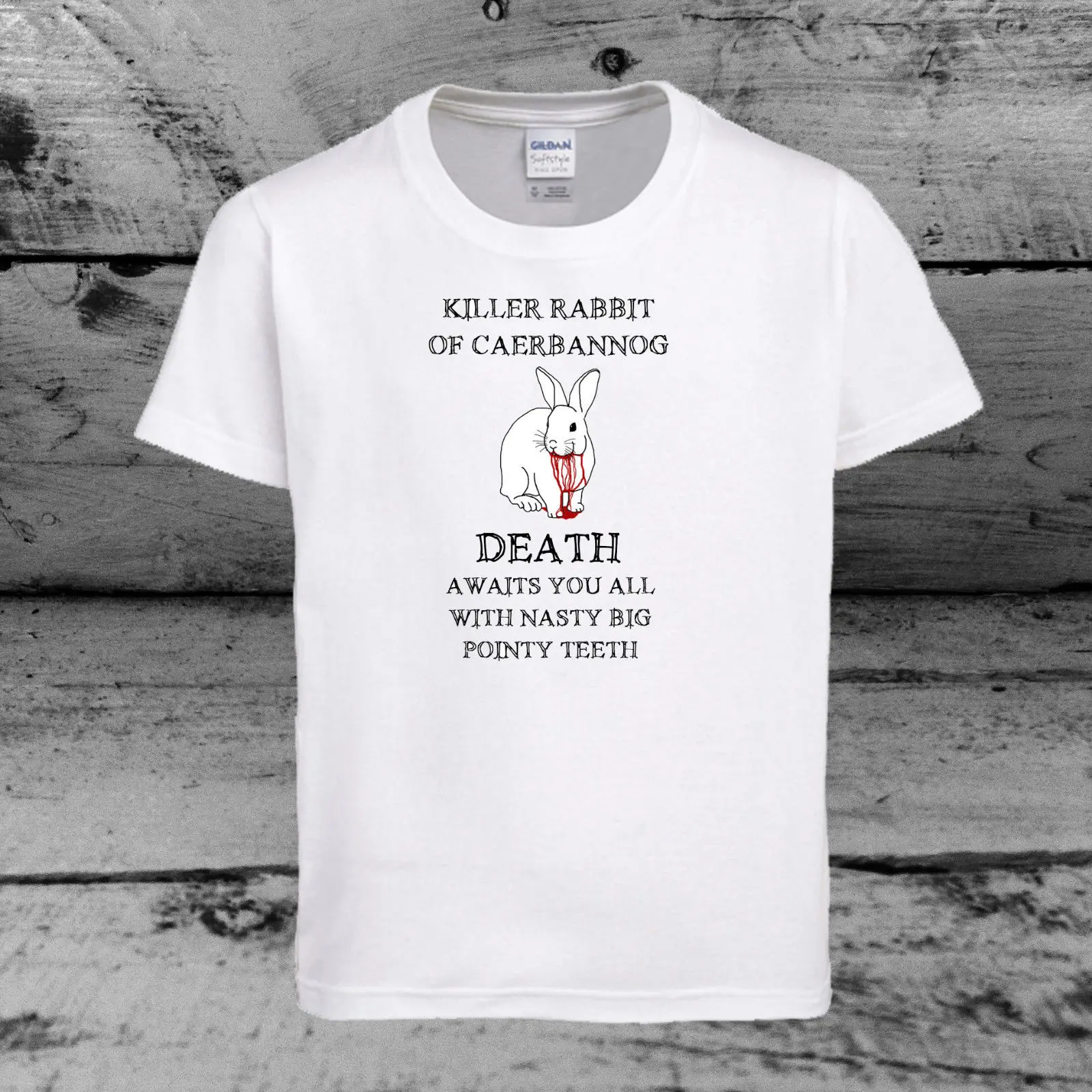 Killer Rabbit Holy Grail Run Away Monty Python T Shirt