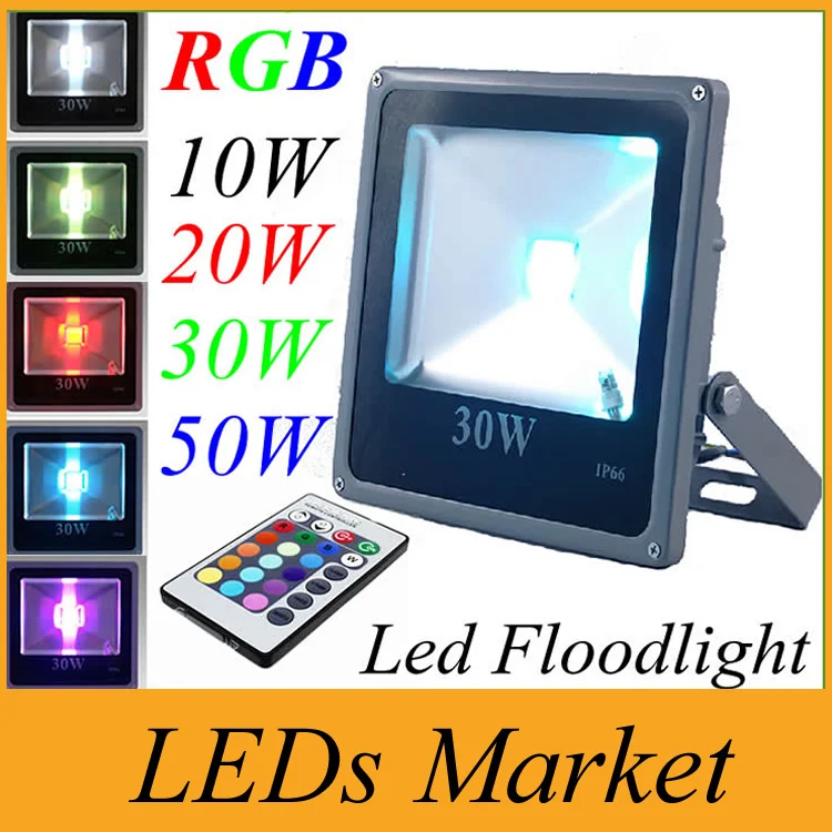 

Ultra thin Rgb 10W 20w 30w 50w Led Floodlights Waterproof IP66 LED Light Outdoor Flood Light Wall lamp AC110-240v CE SAA UL