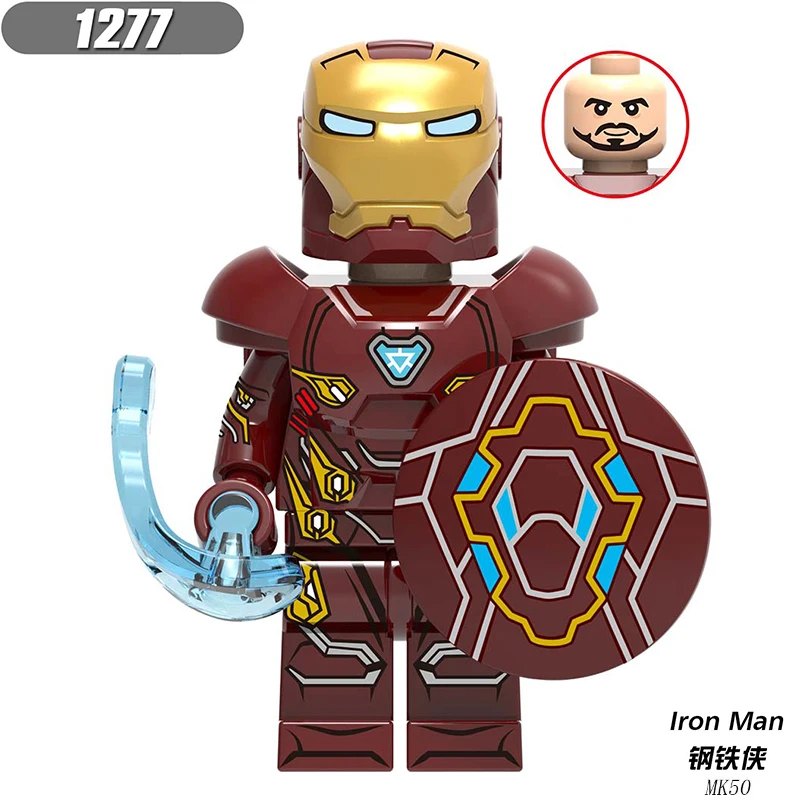 

50PCS/LOT Building Block Plastic Super Heroes Avengers Thor Ancient One Valkyrie Captain America For Children Toys X0260