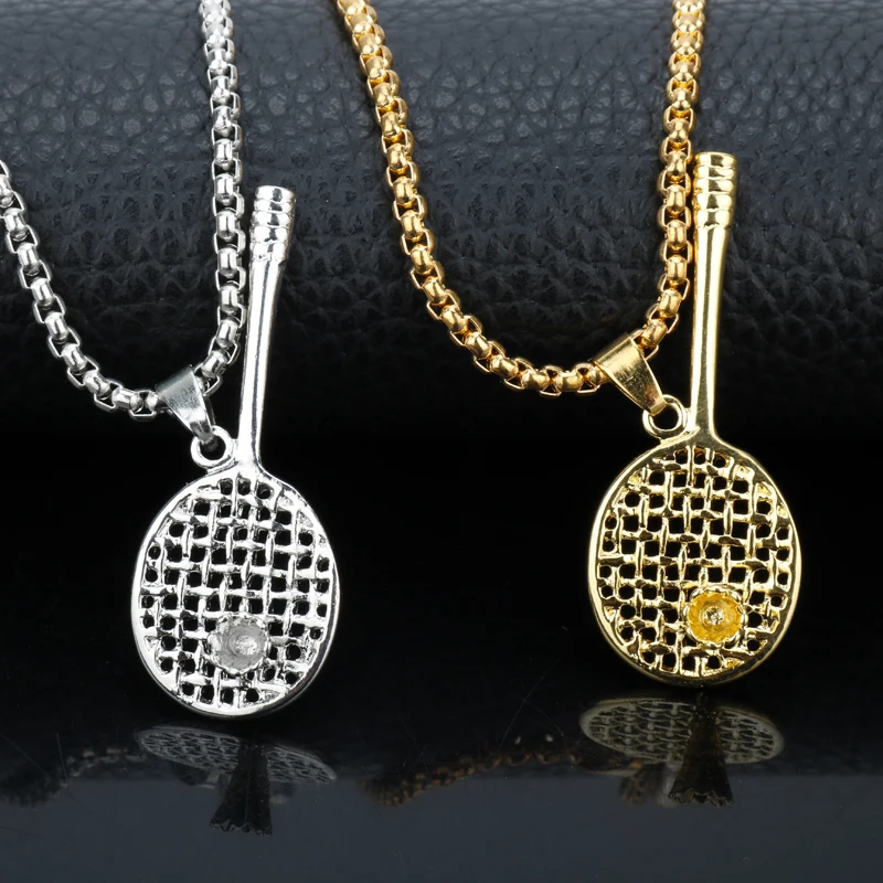 dongsheng Fashion Jewelry Badminton Racket Necklace Sports&Fitness