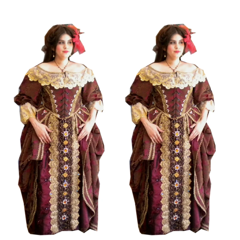 

Customer to order!Blue 18th Century French Noble Duchess Renaissance Gothic Theater Victorian Dress Reenactment dresses HL-243