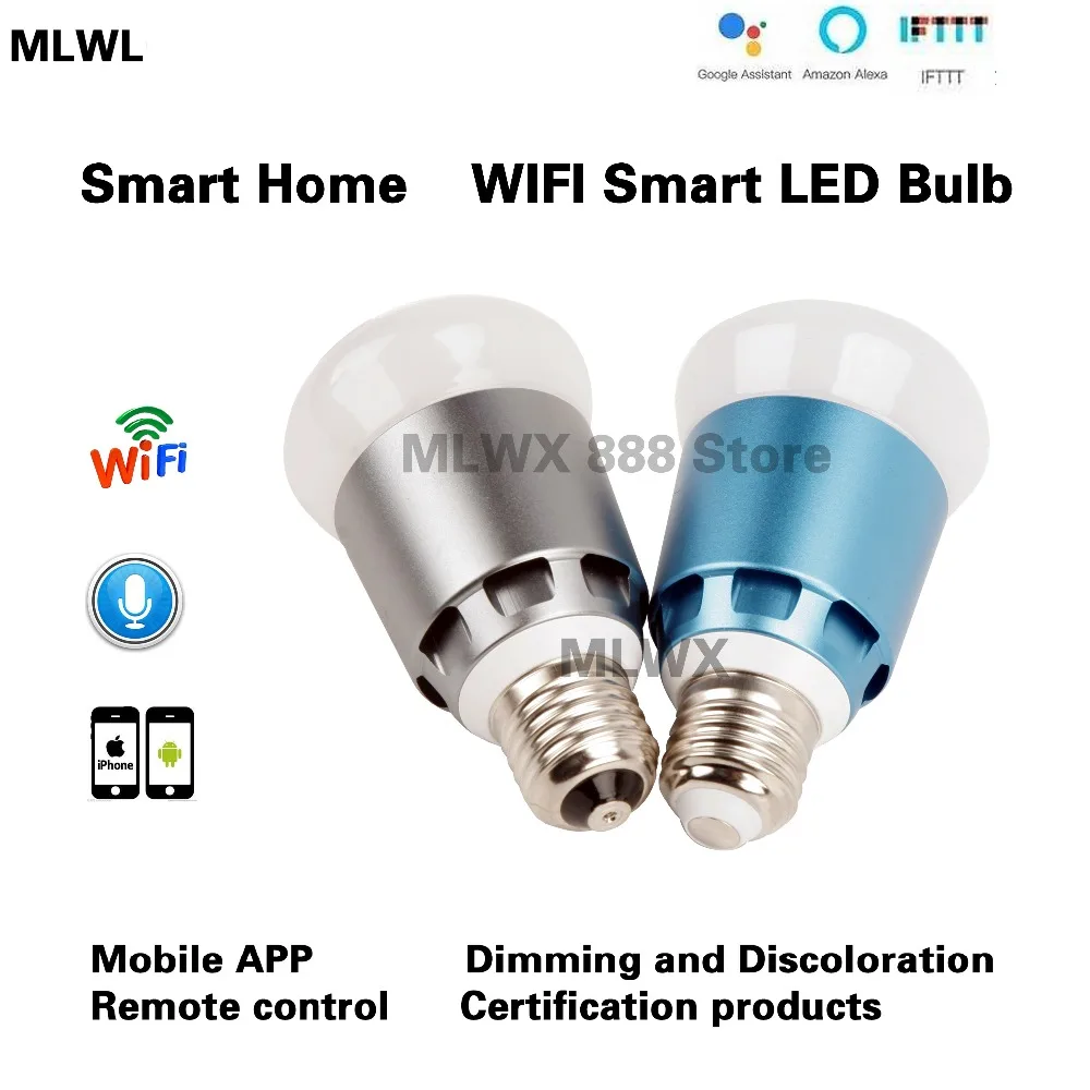 

Smart WIFI Lighting Remote Control 3W RGB Led Bulb Light E26 E27 6W LED Bulb Dimmer