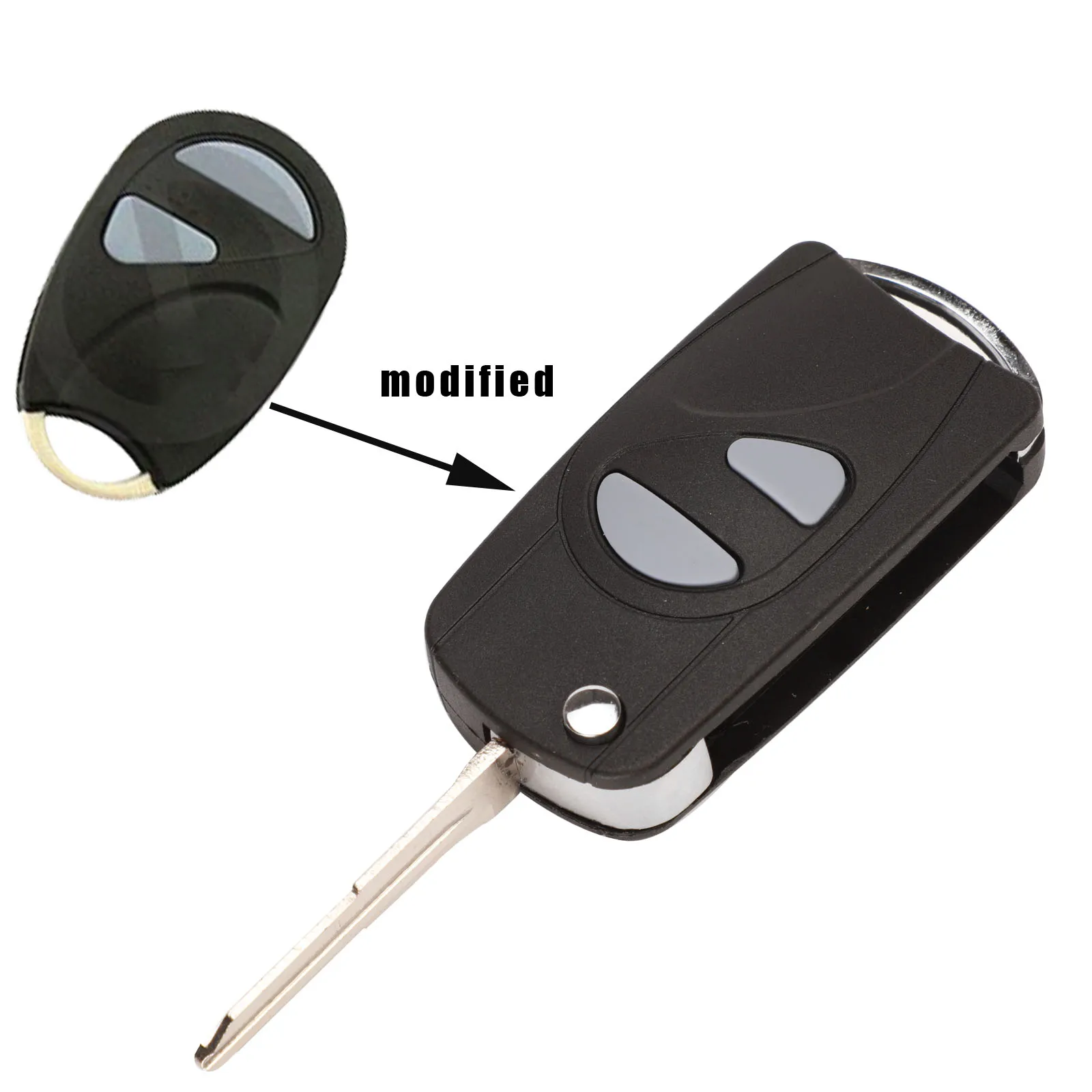 

jingyuqin Modified Flip Remote Car Key Case Shell For Suzuki Wagon R SWIFT SX4 INGIS SPLASH ALTO VITARA 2 Buttons Key Blank