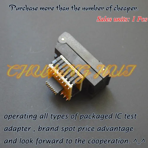 Clamshell SOP16 to SOP16 test socket FP16/SOIC16 ic socket Pitch=1.27mm width=4.5mm