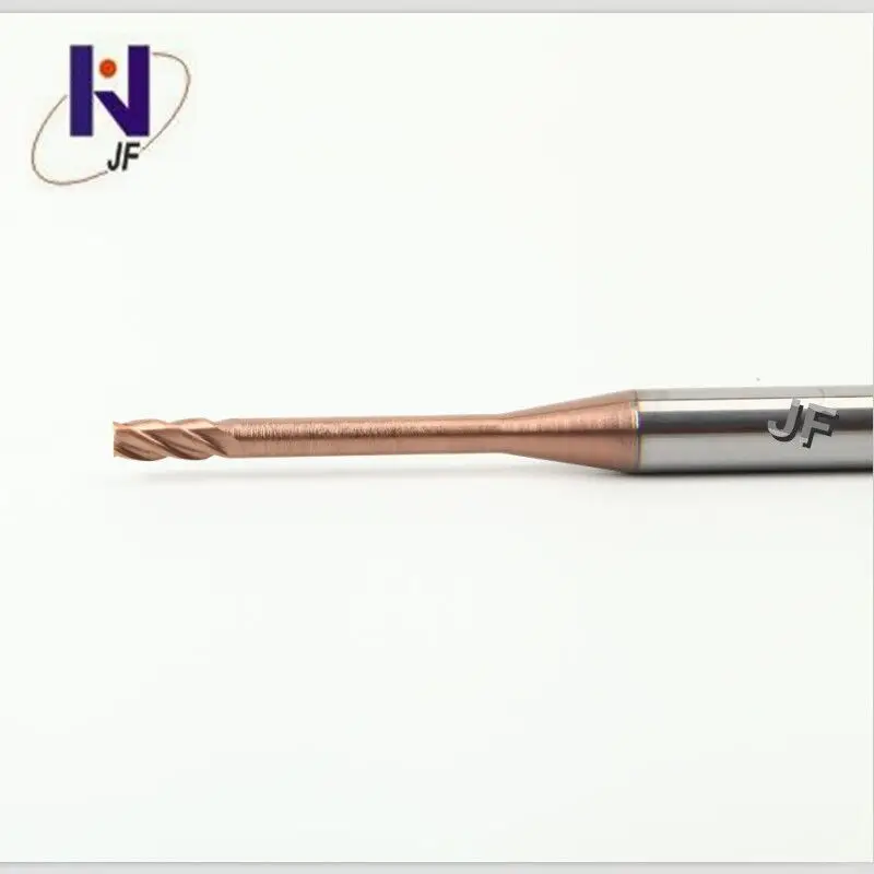 Solid Carbide 2 Flutes long neck flat endmill micro milling tools with