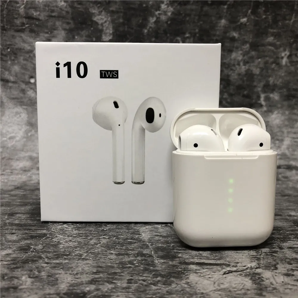 

New i10 tws Earphones Bluetooth 5.0 Wireless Headsets Auto Turn On/off Invisible Earbuds No Wireless Charging PK i12 i14 i18