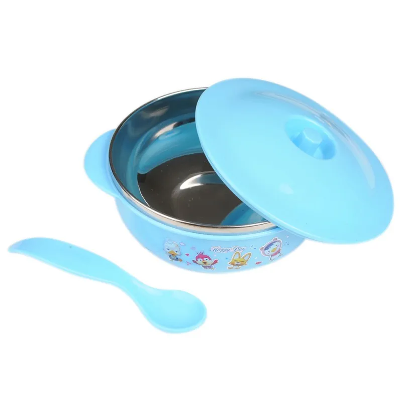 Baby bowl+spoon Feeding Food Tableware Solid color Kids Dishes Baby Eating Dinnerware Set Binaural handle insulated bowl Baby bowl+spoon Feeding Food Tableware Solid color Kids Dishes Baby Eating Dinnerware Set Binaural handle insulated bowl