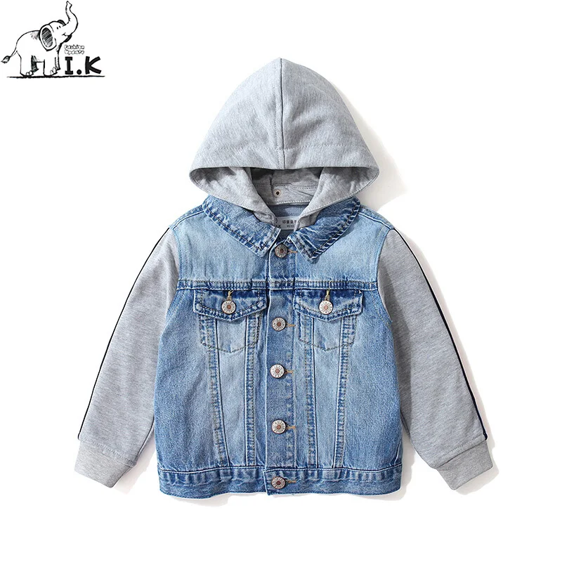 

Kids Casual Hoodie Coat Boy Girl Long Sleeve Hooded Jacket Outerwear Toddler Denim Clothes Children Cotton Clothing Sweatshirt