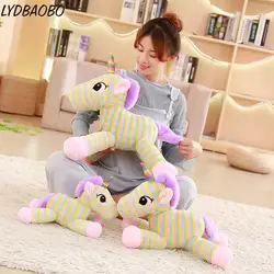 LYDBAOBO 1 шт. 30 см Kawaii Rainbow Unicorn Фаршированные плюшевые куклы Детские Симпатичные Единорог животных игрушка детская мягкая подушка детская