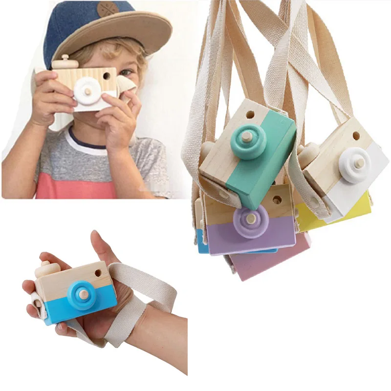 2019 Cute Wooden Toy Camera Baby Kids Hanging Photography Prop Decoration Children Educational Birthday Gifts I0090 |