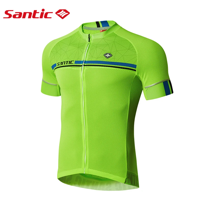 

Santic Men Cycling Short Jersey Cycling Shirts Short Sleeve 4 Color Pro Fit Antislip Sleeve Cuff Road Bike Clothes M7C02107V
