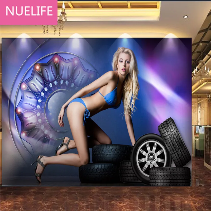 

0.53x10m 3D color sexy beauty pattern murals wallpaper ballroom KTV nightclub bar shop decoration living room wallpaper