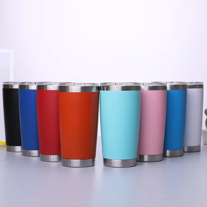 

20OZ Powder coating stainless steel tumbler coffee tumbler beverage water bottle vacuum flask mug glasses