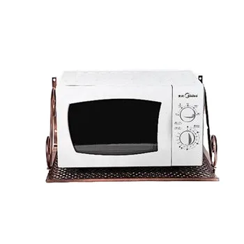 

Kitchen supplies storage rack fashion wrought iron wall single tier diaphragn shelf microwave shelf