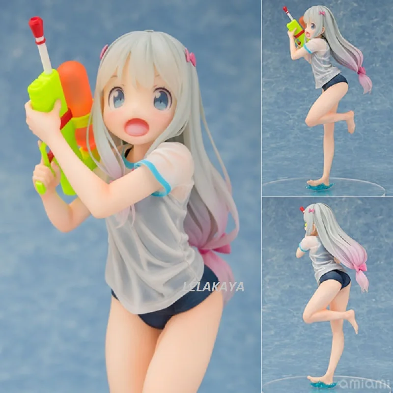 

14cm New Anime Action Figure Sexy Eromanga Sensei Izumi Sagiri Water Gun Ver Model Kawaii lelakaya Decoration toy Figure Toy