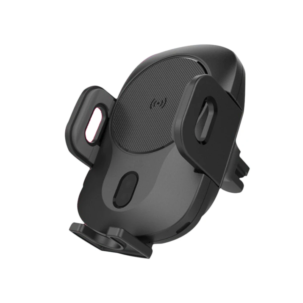 CC10 автомобильное крепление Qi Беспроводное зарядное устройство крепление на вентиляционное отверстие беспроводной зарядки Автомобильный держатель для телефона для samsung Note 9 iPhone X 8 Plus - Цвет: Черный