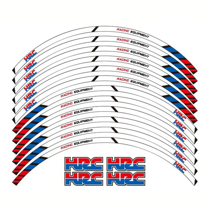 

Motorcycle Parts Thick Edge Outer Rim Sticker Stripe Wheel Decals For HONDA HRC