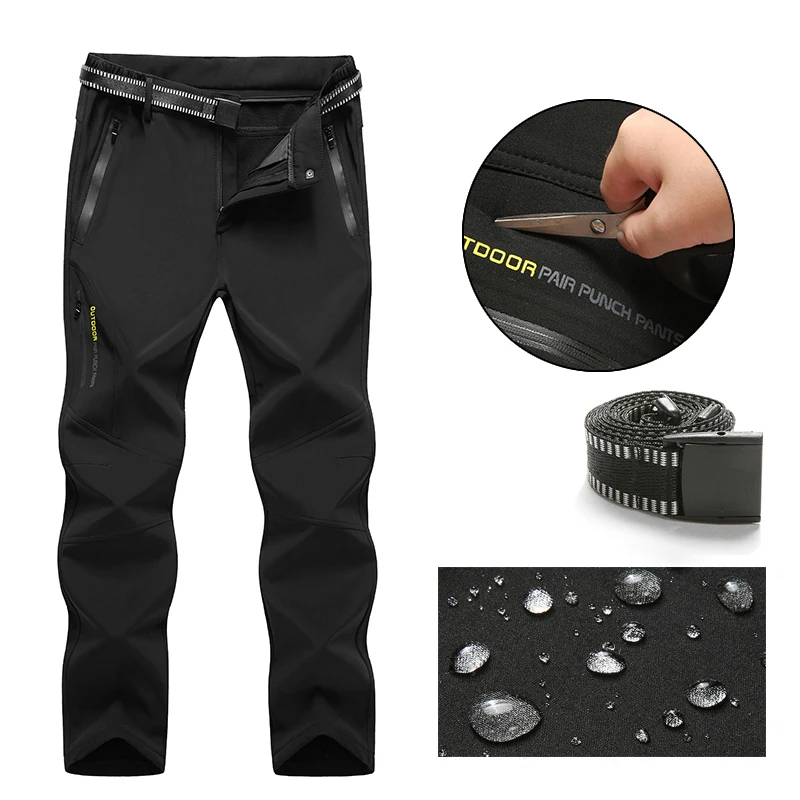 

Men Winter Warm Cargo Pants Thermal Fleece Military Pants Mens Army Green Trousers Waterproof Windproof Cotton Pants