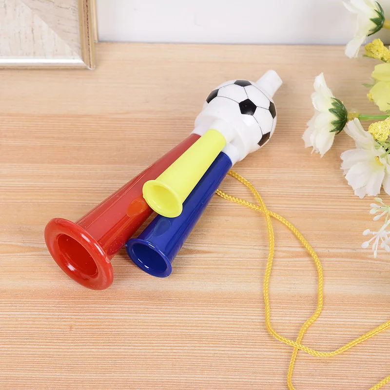 

19 cm wholesale plastic football game cheer horn trumpet
