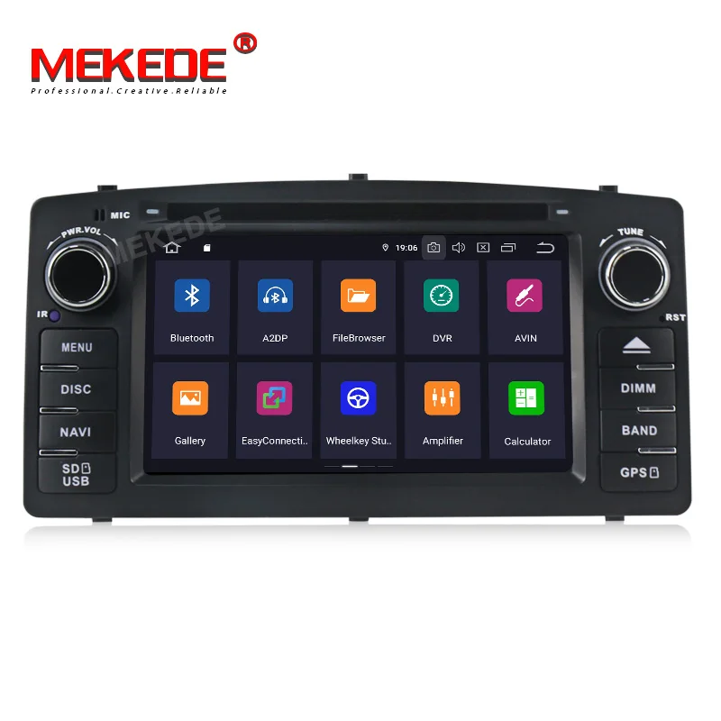 Excellent MEKEDE DSP Chip IPS Screen Android 9.0 Car DVD Multimedia Player for Toyota Corolla E120 BYD F3 with wifi BT Stereo Radio GPS 1