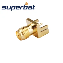 Superbat 10 шт. sma-разъем РФ конец запуска гнездо для печатной платы крепление широкий фланец. 031 ''(0,79 мм