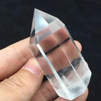 

90g Transparent Natural Clear Quartz Crystal Polished Healing Single Point Wand Best gift for Christmas Decoration Ornaments!