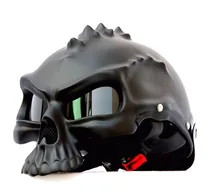 masei Newest Dual Use Skull Motorcycle Helmet Capacetes Casco Novelty Retro Casque Motorbike Half Face Helmet free shipping
