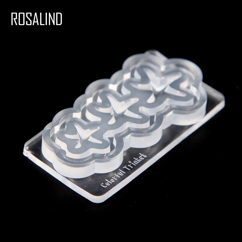 ROSALIND 1 шт. красивые трафареты для дизайна ногтей 10 видов конструкций прочная 3D