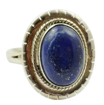 

Lovegem Genuine Lapis Lazuli Ring 925 Sterling Silver,Size :7.25, AR3044