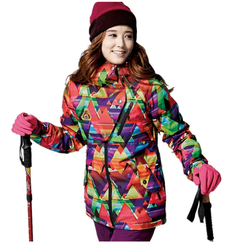 Fashion Colorful Ski Suit Female Snowboard Ski Jacket Clothing Winter Waterproof Skiing Jackets