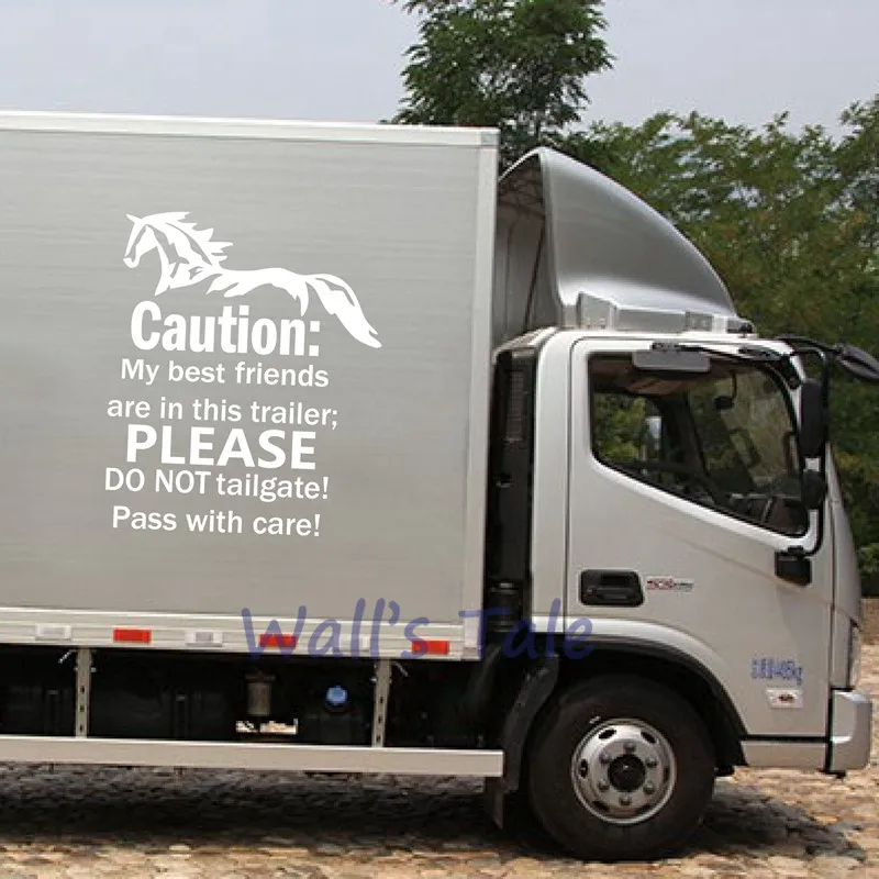 Caution My Best Friends Are In This Trailer Please Do Not Tailgate! Pass With Care!Vinyl  decal Car Decor