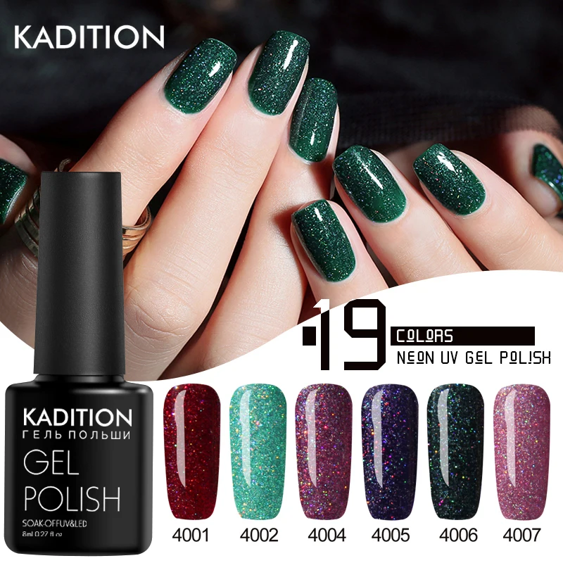 

KADITION UV New Gel Nail Polish Hybrid Colorful Gel Polish Rainbow Gel for Nails Colorful Neon Color All Gel for Nails Polishes