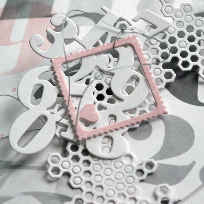 

Square Frame with Heart Metal Cutting Dies for Scrapbooking DIY Album Embossing Folder Paper Cards Maker Template Decor Stencil
