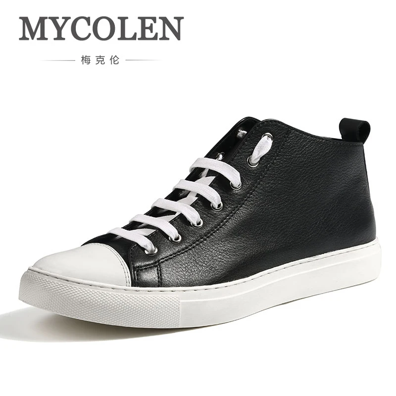 

MYCOLEN High Quality New Spring Summer Canvas Shoes Men Sneakers High Top Black Shoes Men Casual Male Brand Fashion Sneakers