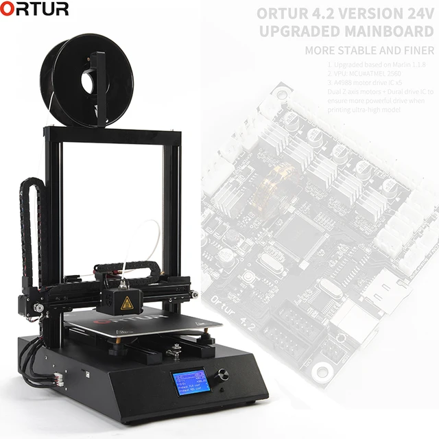 Best Price Ortur-4 Cheap 3D Printer Linear Guide Rail Plus Half Assembled Large 3D Printing Size Auto-Leveling Module Desktop Impresora 3D