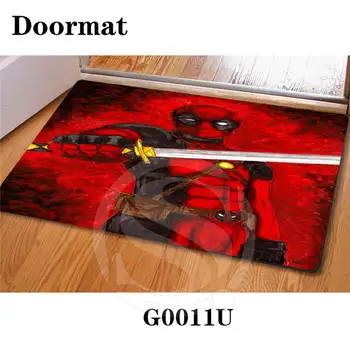 

Drop Shipping Custom deadpool DoorMat Art Pattern Printed Carpet Floor Hall Bedroom Cool Pad Fashion Rug SQ0626