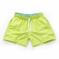 Men's Quick-Dry Beach Swim Trunks - Stylish Swimwear Boxer Briefs - XXL (Fluorescent Yellow)