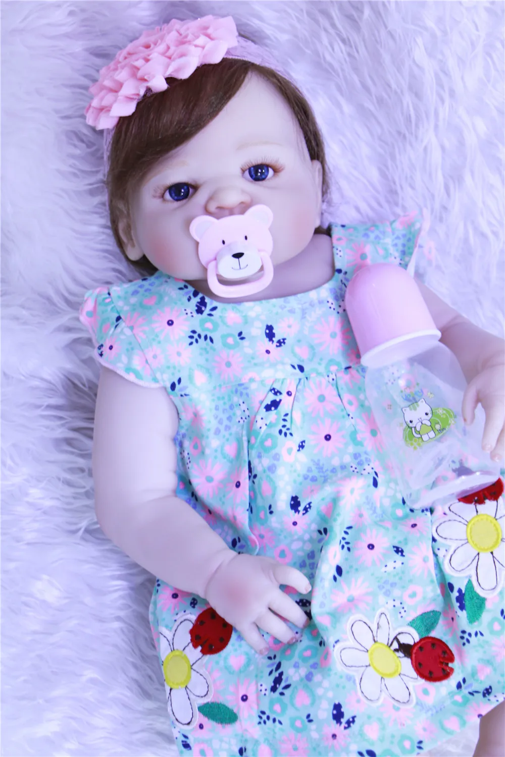 DollMai reborn Девочка Куклы 23 "полный Силиконовый reborn baby Игрушки для принцессы для детей подарок bebe куклы com corpo de силикон