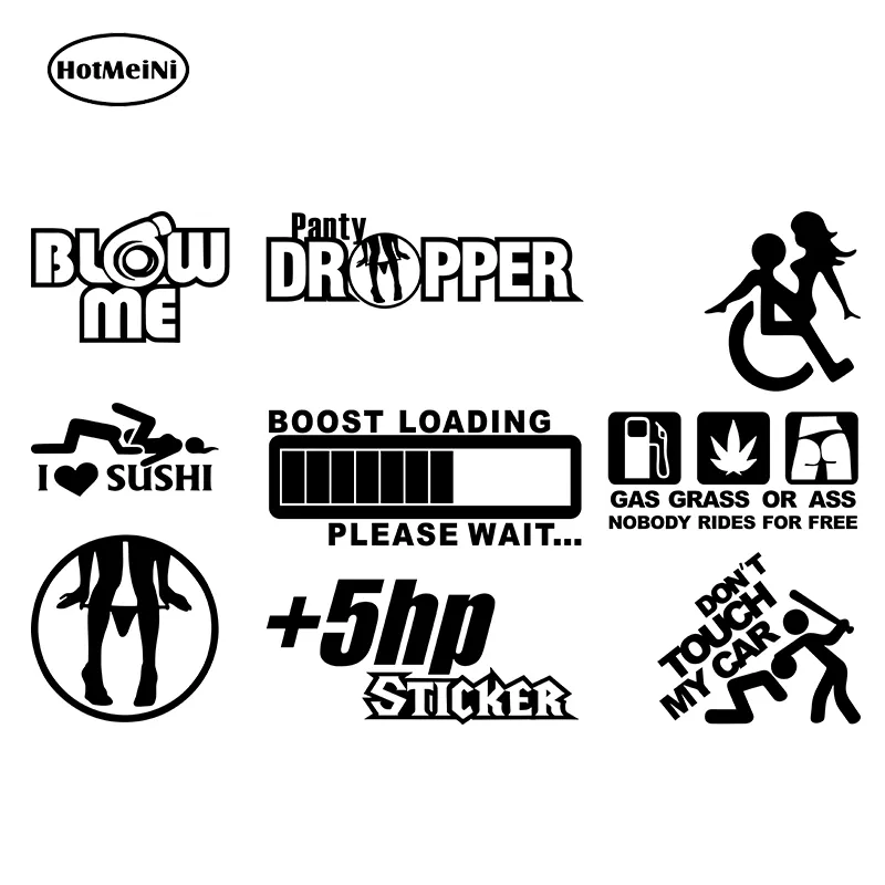 HotMeiNi Funny Vinyl Car Stickers Decal JDM Racing on car truck rear window bumper Graffitiin