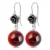 Calcedônia amarelo & White Opal & Red Garnet 925 Sterling Silver Rose Mulheres Brinco Gota de Prata Thai Brincos Aretes Presente CH024657