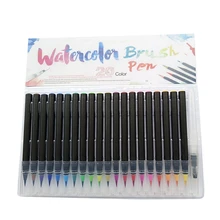 20 цветов, водостойкая ручка, мягкая ручка, ручка с меткой на крючке, ручка с тонкой линией, цветные ручки, художественные Ассорти чернил на водной основе, рисунок